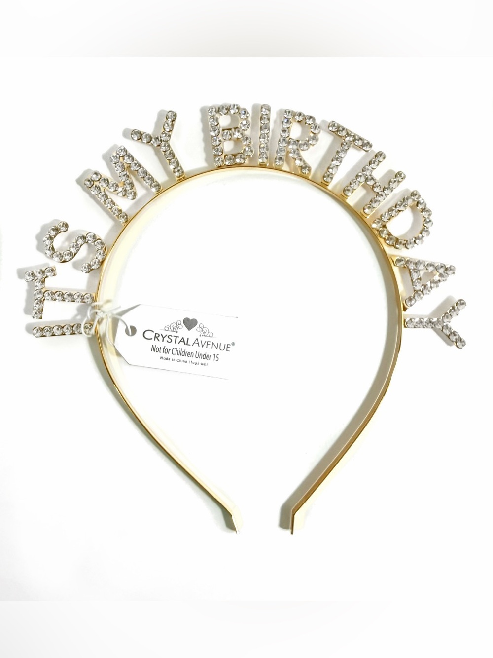 "It’s My Birthday" Rhinestone Gold Headband for all the Birthday Queens! 👑 — NWT